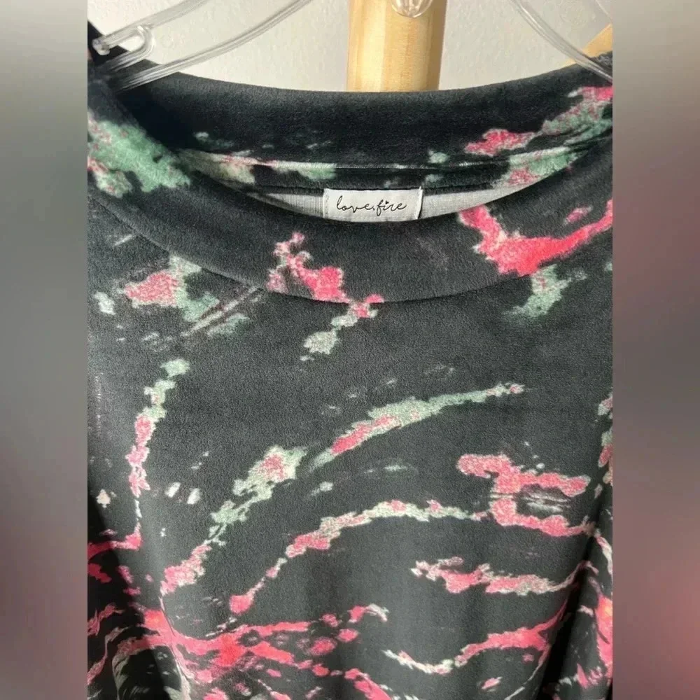 Junior's Drop Shoulder Velour Pullover sweater size XLarge - Picture 3 of 6